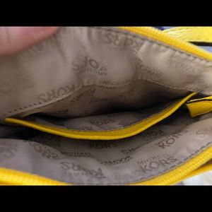 Yellow Michael Kors crossbody bag